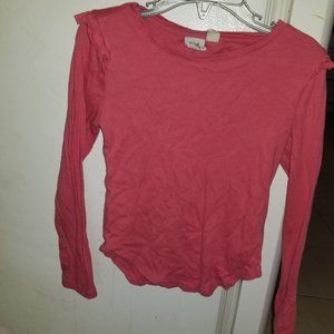 A S P 6-7 pink shirt and a A 6-7 striped shirt and a XS 4-5 pink shirt